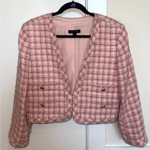 Ann Taylor Pink Tweed Blazer